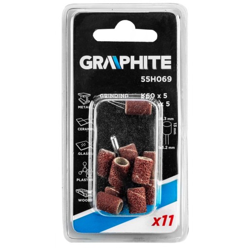 Brúsny pás 6,3 mm, K60, K120, sada. 10 ks.