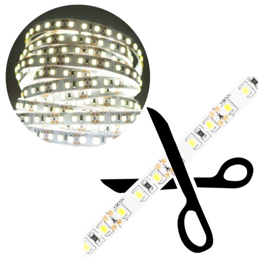 LED pásik 9,6W/m STUDENÝ 6500K 600lm/m 12V DC IP20 1m