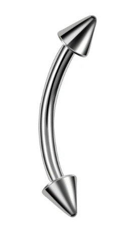 Piercing do ucha, piercing do obočia s kužeľom SS316L 1,2/10/3 mm