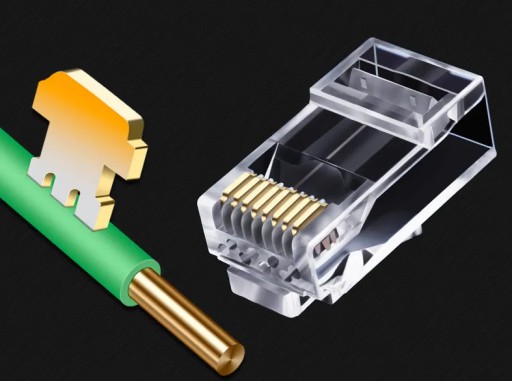 RJ45 zástrčka 8P8C cat5E priechodná EZ 10 ks internet