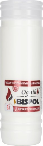 Vložka do sviečky parafínová BISPOL WP6N 144H 1 ks.