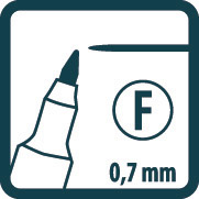 PICA Značkovač permanentný čierny 533 0,7mm