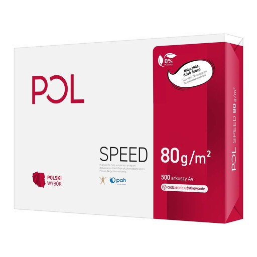 Kopírovací papier POLSPEED 80G pre tlačiareň A4, balík 500 listov