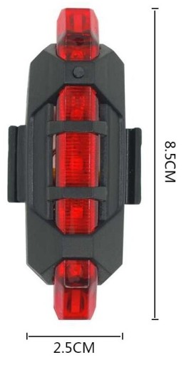 BICYKLOVÁ LAMPA PRE LED BICYKEL PREDNÉ ZADNÉ OSVETLENIE