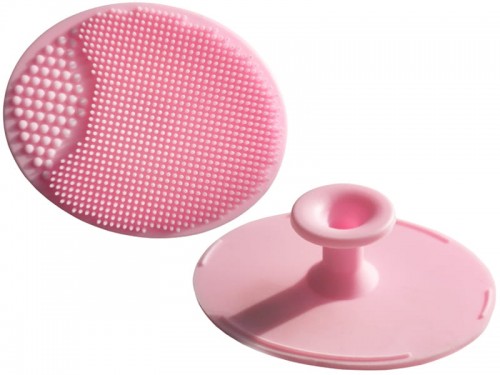 SILIKÓNOVÁ PODLOŽKA NA UMÝVANIE TVÁRE A MASÁŽ, RUŽOVÁ 1 KUS