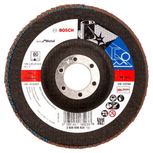 Bosch Best Metal lamelový kotúč 125x22,23 gr 80