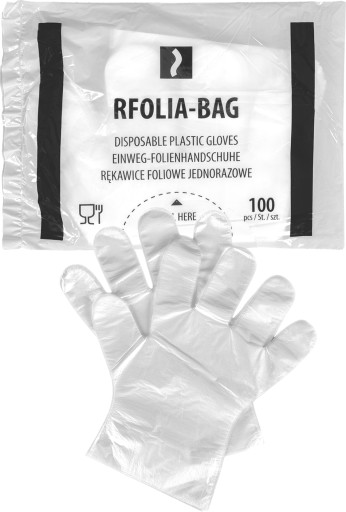 Rukavice z fólie RFOLIA-BAG, veľkosť L, 100 ks.
