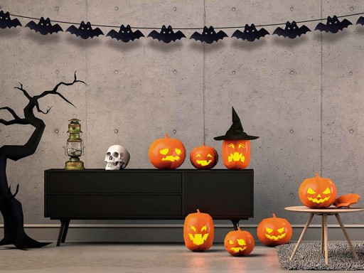 Girlanda Halloweenska dekorácia Netopier 300cm
