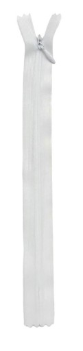 Pevný vnútorný zips 101 biely 30 cm