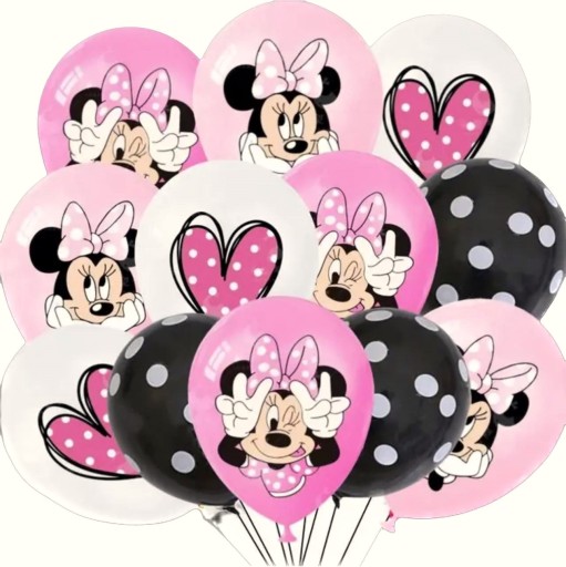 BALÓNKY SADA BALÓNOV MINNIE MOUSE DISNEY DARČEK K NARODENINÁM 12 ks