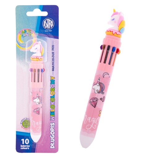 ASTRA Automatické guľôčkové pero 10 COLOR UNICORN
