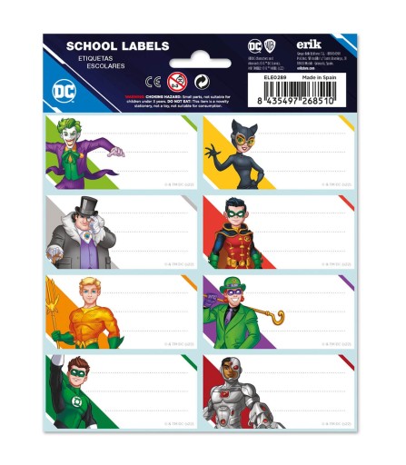 Nálepky na notebook DC Comics Superheroes 16 ks