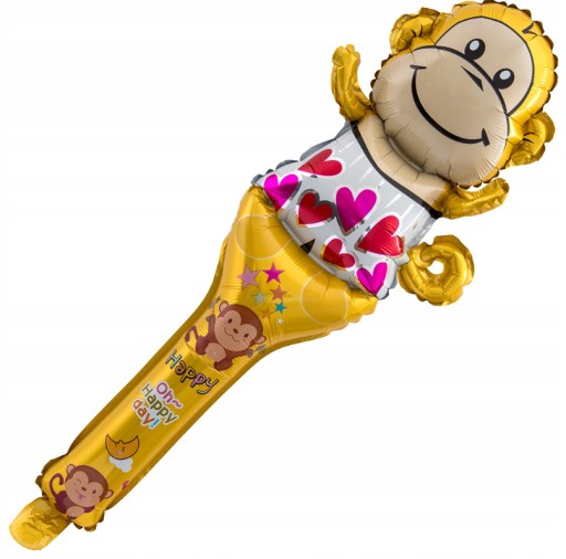 Ručný fóliový balónik YELLOW MONKEY ku Dňu detí Narodeniny veľký 78x26cm