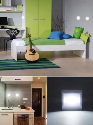 ŠATNÍKOVÁ LAMPA COB 3W LED SPÍNAČ, NA BATÉRIOVÉ OVLÁDANIE + MAGNET + VELCRO