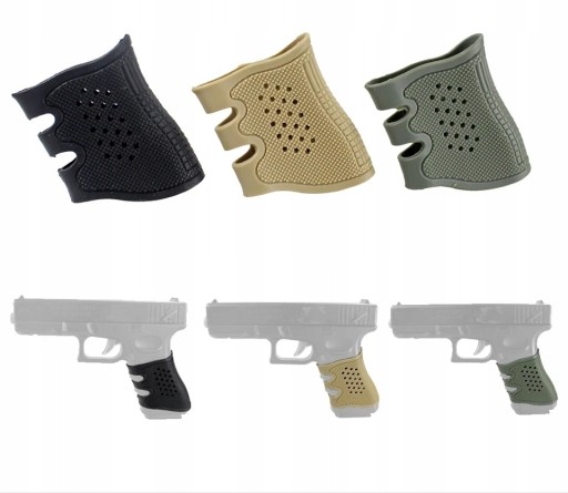 Kryt zbrane gumová rukoväť Glock G17-G37 armádna zelená