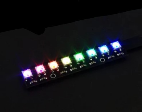 Programovateľný 8 x LED RGB SMD 5050 WS2812B modul