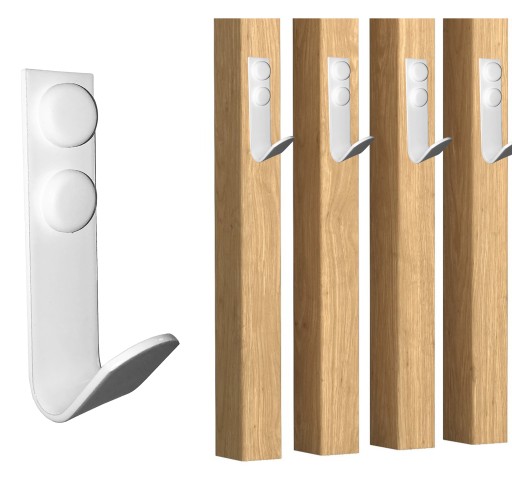 NÁstenný VEŠIAK HÁČKOVÉ LAMPY OBLEČENIE HALLEY BIELY KOV LOFT
