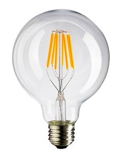 E27 LED FILAMENT žiarovka 4W studená biela žiarovka G95