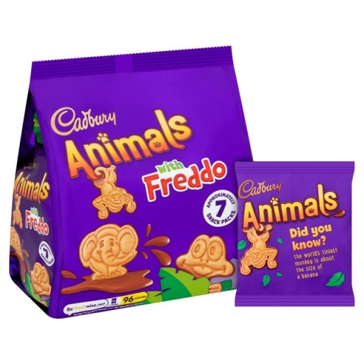 1x139g CADBURY Mini Animals with Fredo 7 pack UK