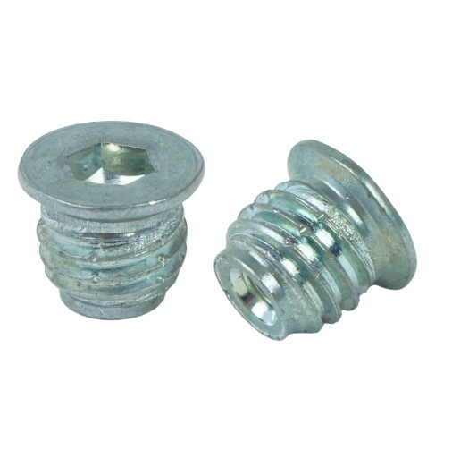 10x zásuvka M4 x 10 mm skrutkovaná do tvrdého materiálu, nábytková vložka, rampa
