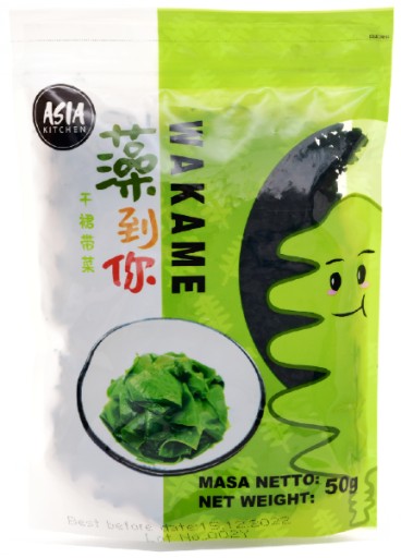 Morské riasy Riasy Riasy Wakame Cut 50g ÁZIA KUCH