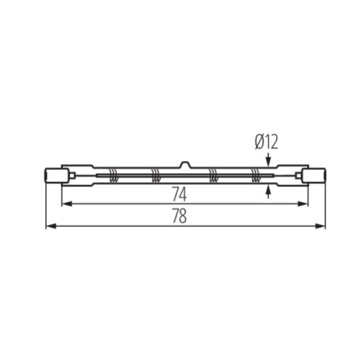 Halogénová žiarovka R7s 80W 2700K 1380lm J STAR 220-240V 78mm Kanlux 8490