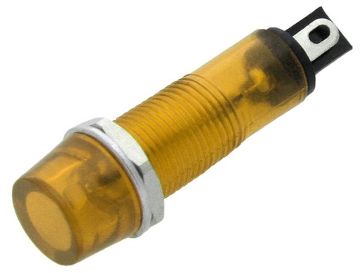 Neónová kontrolka 6mm 230V žltá