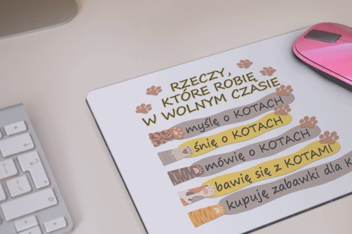 Vtipná podložka MOUSE s mačkou a mačkami