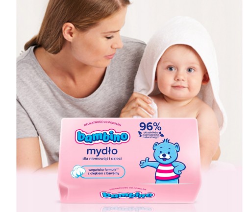 Bambino mydlo pre deti a dojčatá s bavlneným olejom 90G