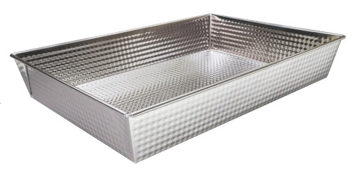 Klasický obdĺžnikový plech na torty 30 cm, veľký, pocínovaný