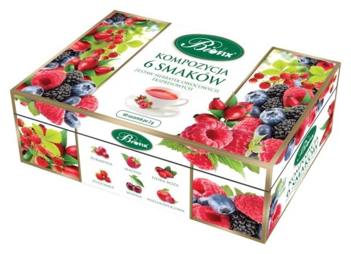 BIFIX BIOFIX ZLOŽENIE 6 PRÍCHUTÍ ovocný čajový set 60 ks darček
