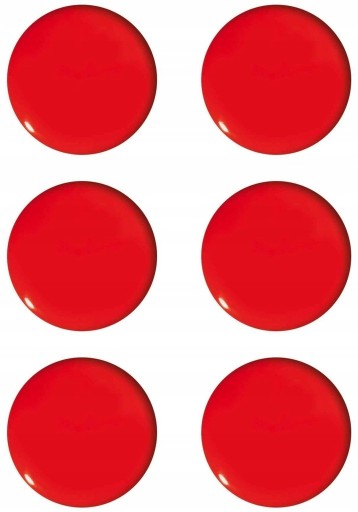 MAGNETY NA DOSKY 6 kusov 20mm červený TETIS