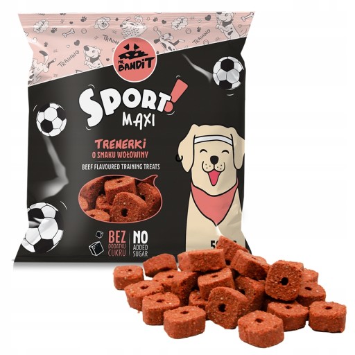 Cvičiteľ psov maškrty z hovädzieho mäsa Mr. Bandit Sport Maxi 500g