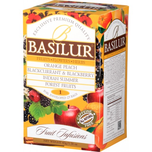 Basilur ovocný čajový set 4 PRÍCHUTINY 25x1,8g
