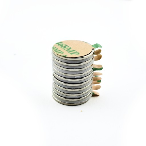 NEODYMOVÝ MAGNET 15x1 mm VALEC S LEPIKOM 10KS