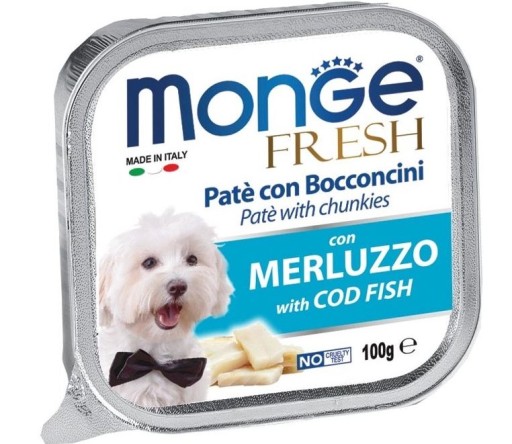 MONGE DOG FRESH - PAŠTETA S TRESKOU 100g