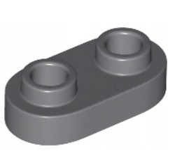 LEGO Plate Zaoblený tanier 1x2 Tmavomodrošedý 10 dielikov 6221607 35480