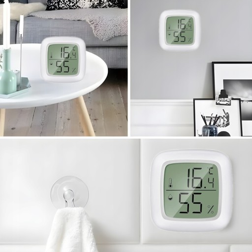 Presný TEPLOMER HYGROMETER Elektronická IZBA + KOMPAKTNÁ BATÉRIA