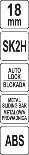 Nôž s lámacou čepeľou 18MM SK2H Yato YT-75123