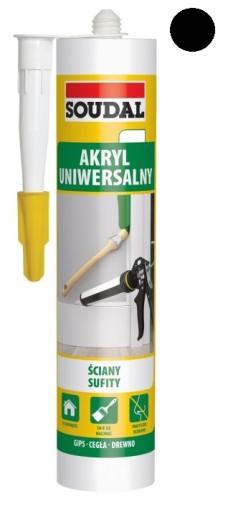 SOUDAL ACRYLIC Akrylový tmel FLEXIBILNÁ ČIERNA