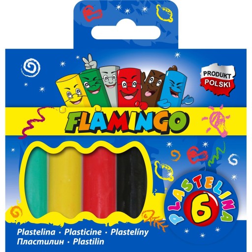 FLUO plastelína 6 farieb Flamingo 454436