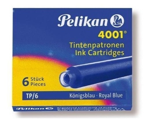 Krátke náplne TP/6 modré náplne do pera Pelikan