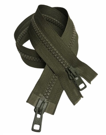 Dvojposuvný zámok K10Rx2 Alpha olivová 50cm
