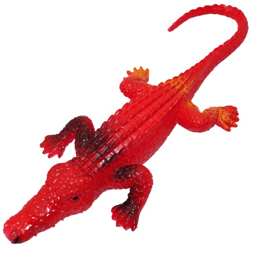 GUMENÝ KROKODÝL REALISTICKÁ NAPÍNAČNÁ chobotnica Žart so zvieratami
