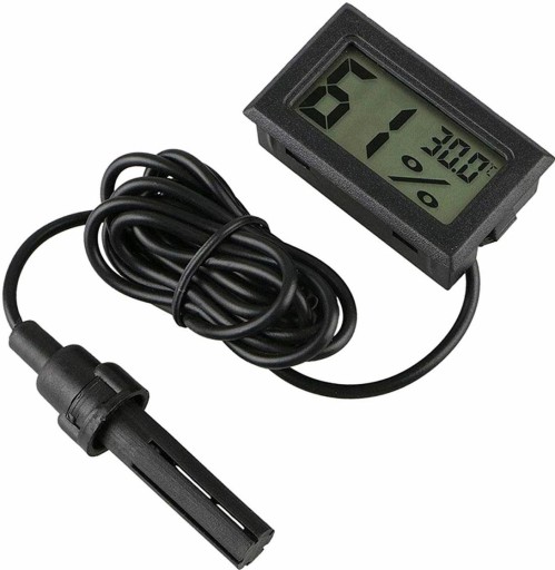 Panelový teplomer so sondou -50°C až +70°C vlhkosť: 10%RH ~ 99%RH, AG195A