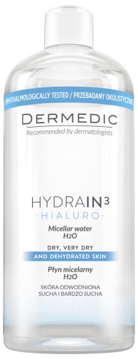 Dermedic Hydrain 3 hyaluro micelárna tekutina, 500 ml