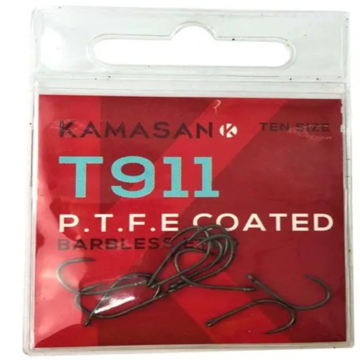 Kamasan T911 P.T.F.E Eyed Barbless Háčiky č.14
