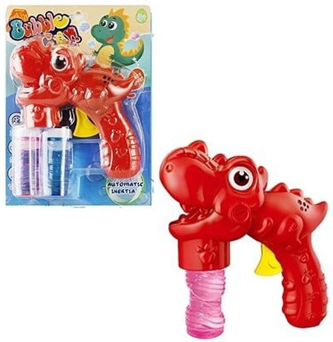 PRÍSTROJE BUBBLE PISTOLE MYDLOVÉ BUBLINY DINOSAUR