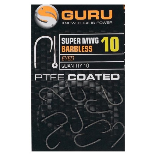Guru Super MWG Barbless Eyed Barbless háčiky veľkosť 14