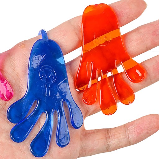 3x GÉLOVÁ RÚČKA NA LABU MEGA LEPIACE LEPIACE HRAČKY ŽRTÝ VTIP